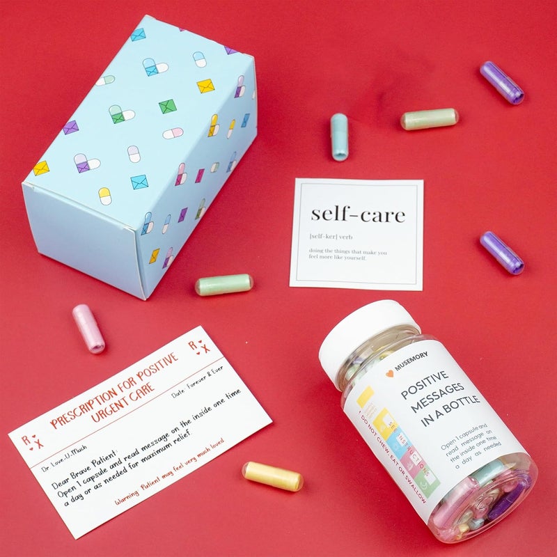 Musemory 50 Positive Messages in Bottle,Anxiety Relief Items, Stress Relief, Self Care Kit for Mediation,Positive Affirmation Gifts for Women, Self Care Kit for Mediation, Unique Health and Wellness Gifts - Image 2